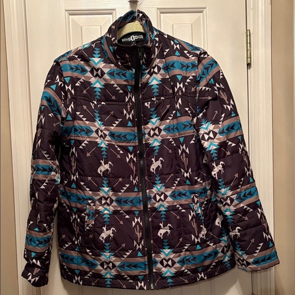 Women's Patterned Utility Jacket - Picture 1 of 6